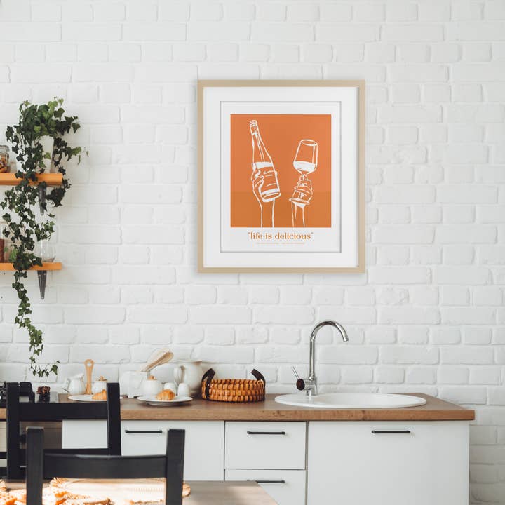 Stupell Industries - Wholesale Wall Sign - Orange Life Is Delicious - Print Under Glass Wall Art4