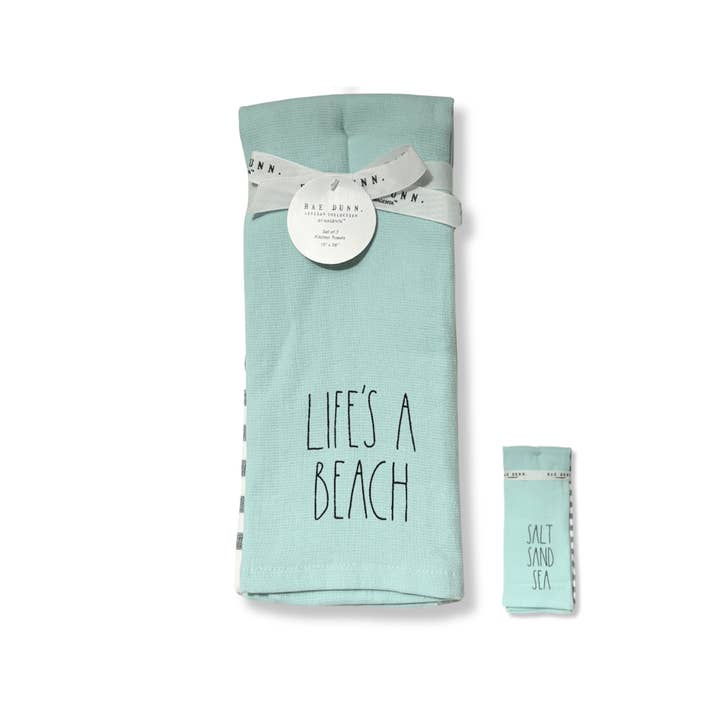 Rae Dunn Kitchen Towels Beach Theme | Farmhouse Kitchen | Coastal Living for wholesale by Nevsher Lior