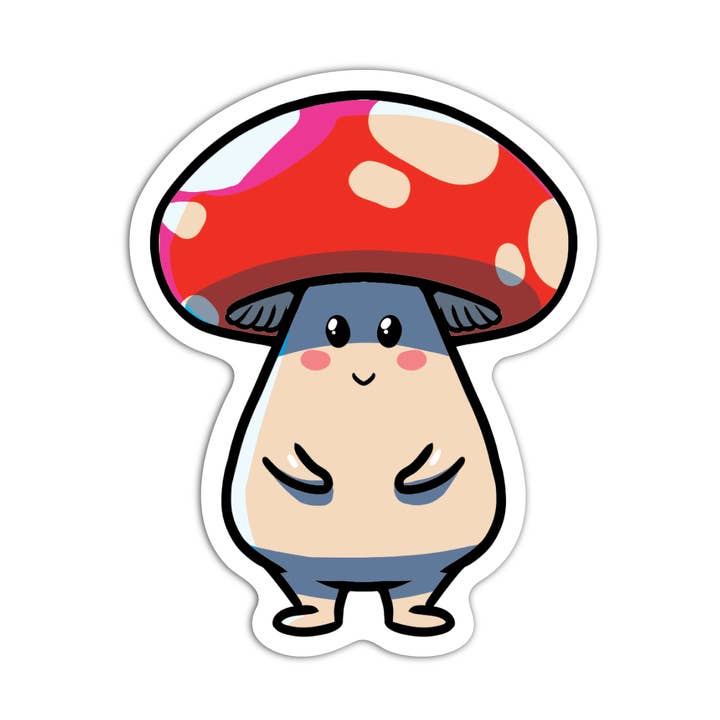 Cute Mushroom 16 Textured Stickers for wholesale by Girls Printing House