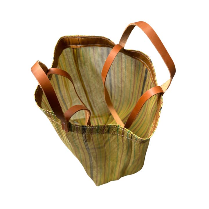 Spencer Devine - Wholesale Tote Bag - Women's - Small Recycled Plastic Market Tote Bag in Yellow2