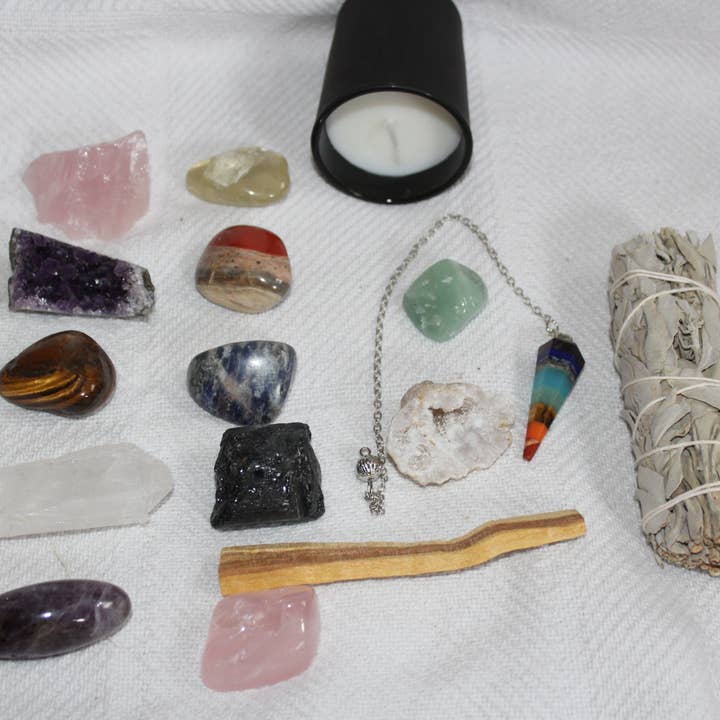 WHOLIFECO - Venta al por mayor Artículo de meditación - Caja espiritual premium para meditación | Kit de cristales de sanación Reiki4