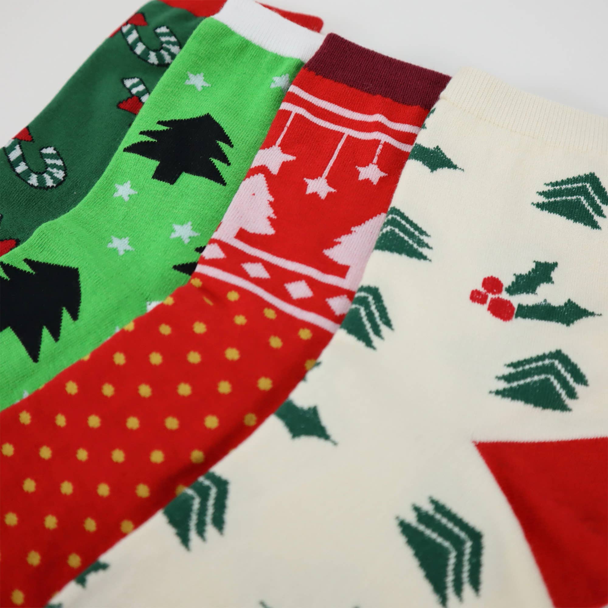 7DAYSSOCKS - Wholesale Socks - Women's - Women's Christmas Warm Winter Crew Socks - Tree Farm5