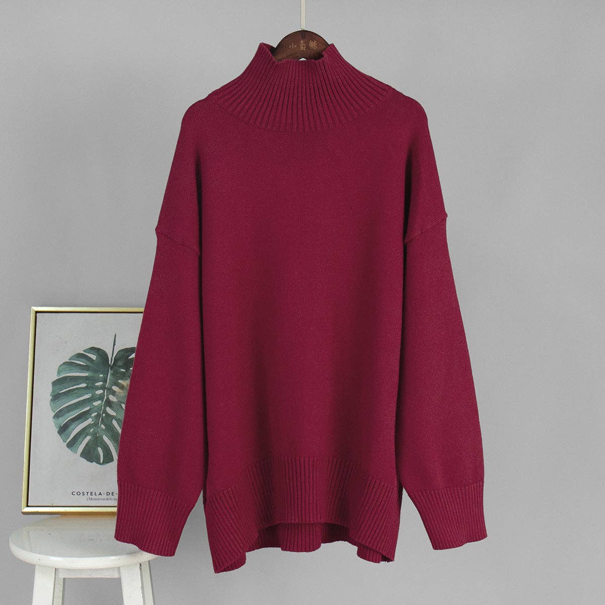 alberalkirk - Wholesale Knit Sweater - Women's - Solid High Neck Knit Sweater Women Multiple Colors N5A6012
