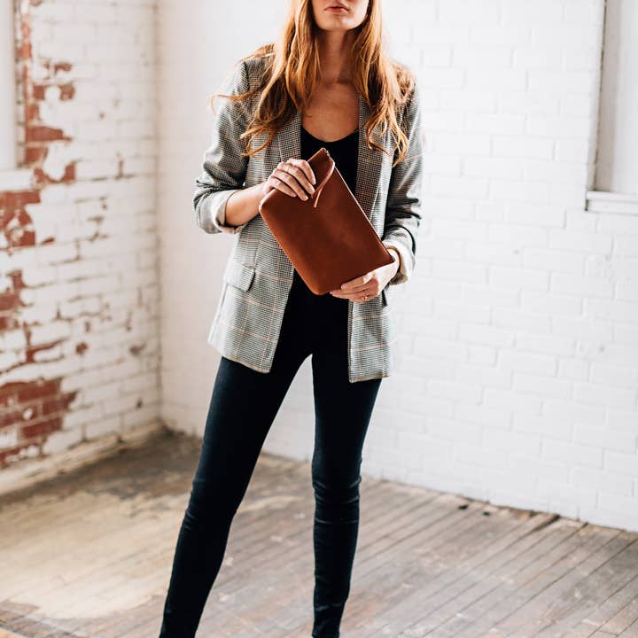 LIZ RIDEN - Wholesale Tote Bag - Women's - Large Makeup Bag-Caramel3