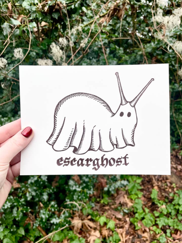 Gravura em Linóleo Escarghost por atacado de Augury Press