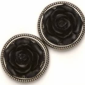 Stor Svart Rose Magnet Knapp Pin Set för wholesale av MagneButton