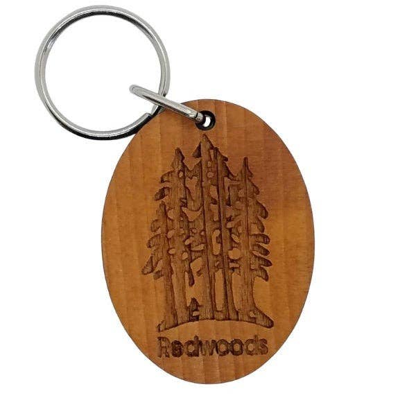 Redwood Trees Grove Wood sleutelhanger California Redwood voor wholesale door Happy Wood Products