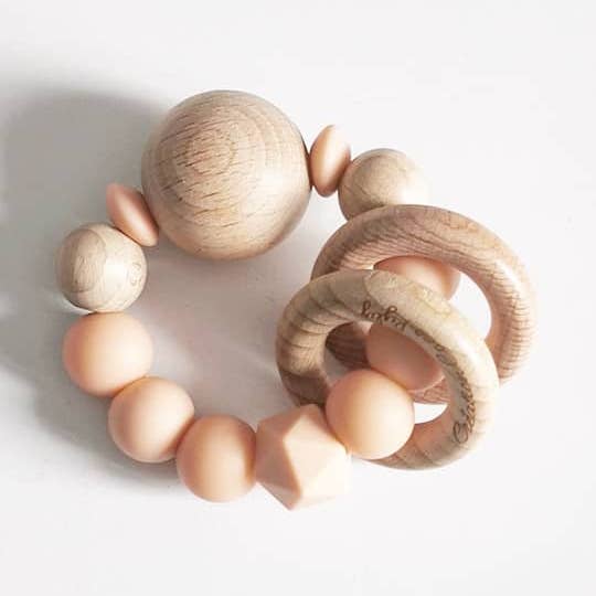 Hochet de dentition simple pêche for wholesale by Création cocolyly inc.