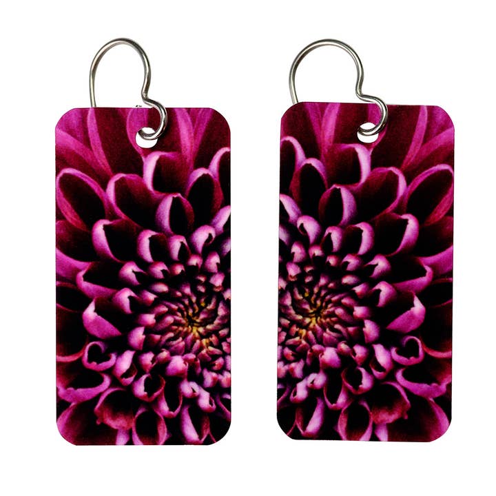 Mum Rectangle Earrings on Titanium Ear Wires for wholesale by Wyldeflower Studio