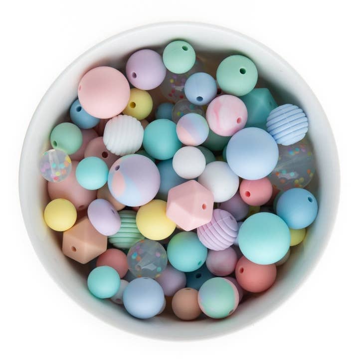 Pastel Palette Assorted Silicone Bead Packs for wholesale by Cara & Co Silicone Craft Supply