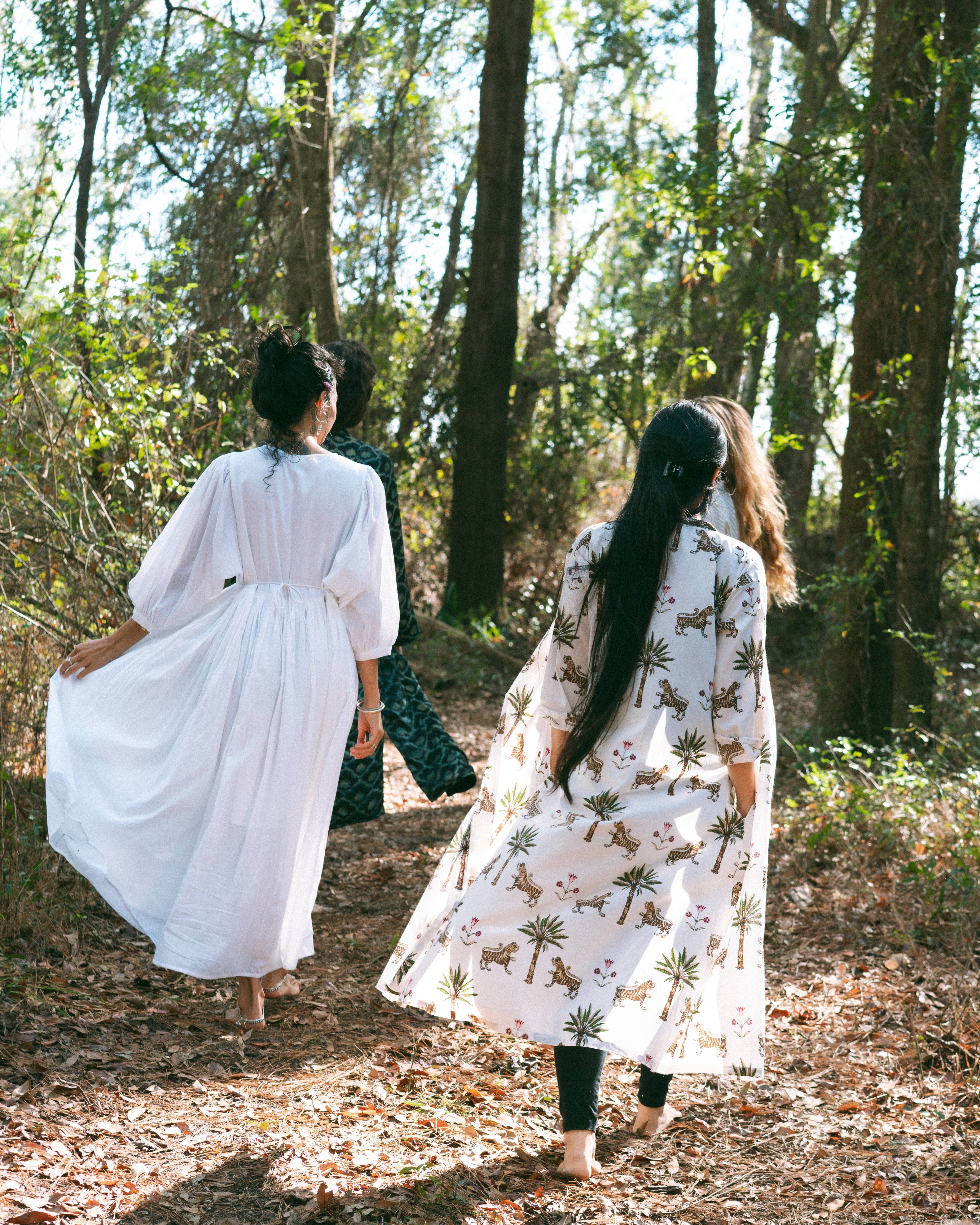 Devi Shop - Wholesale Robe - Women's - Cotton Block Print Robe ~ Tiger & Palm10