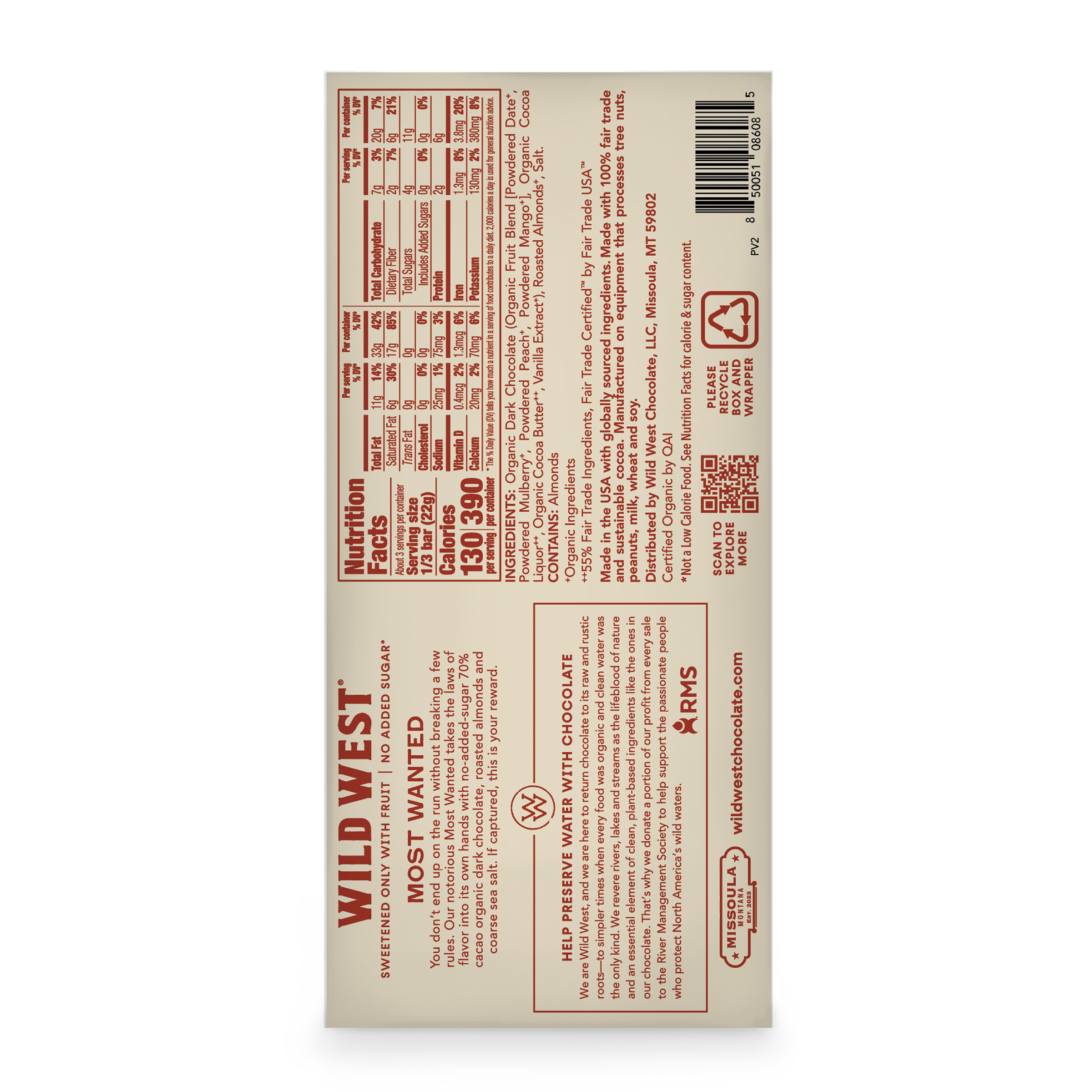 Wild West Chocolate - Wholesale Chocolate Bar - Most Wanted Master Case2