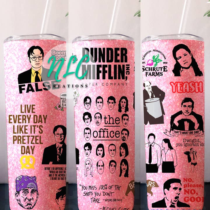 The Office Pink Glitter Background for wholesale by NLC Creations