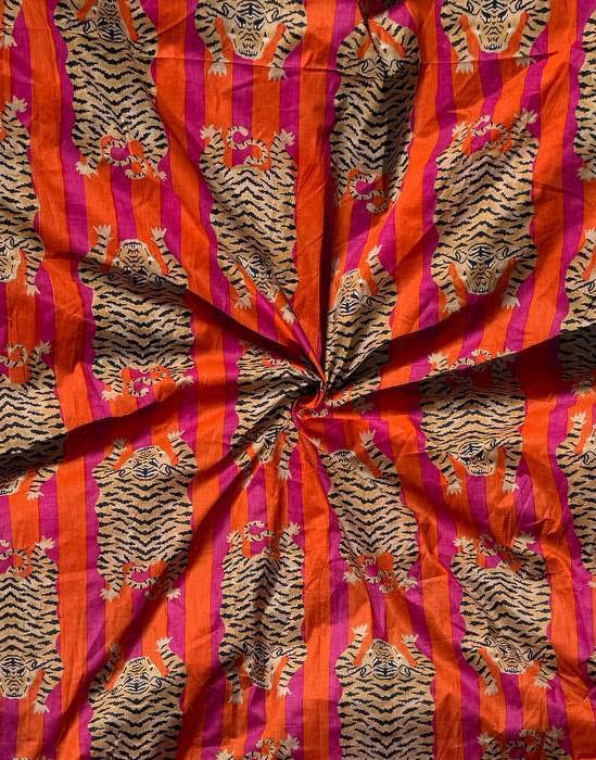 bhavnas boutique - Wholesale Fabric Paint - Tiger Print Dressmaking Fabric Cotton Fabric Women Clothing3
