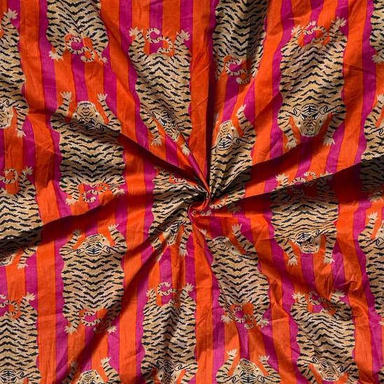 bhavnas boutique - Wholesale Fabric Paint - Tiger Print Dressmaking Fabric Cotton Fabric Women Clothing3