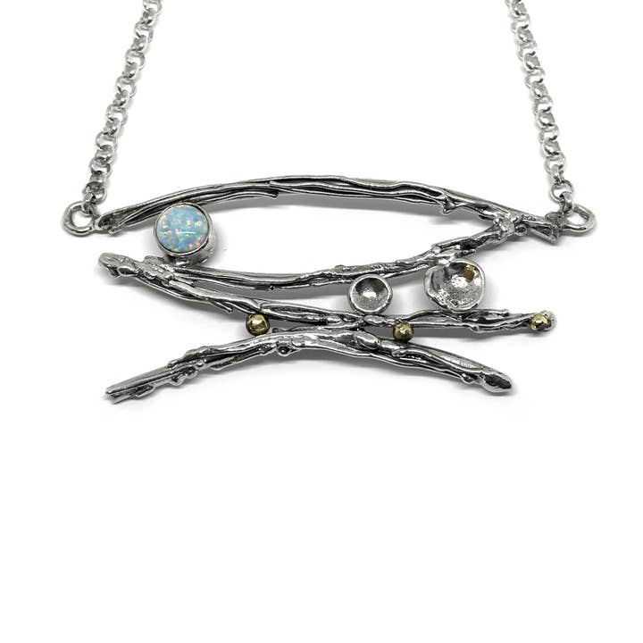 Pendente de Rolo Reticulado com Pedra por atacado de Tamara Kelly Designs