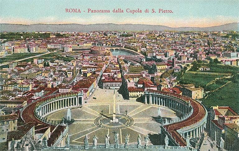 Found Image Press - Wholesale Postcard - Postcard IT-157 St. Peter's Square, Rome, Italy0