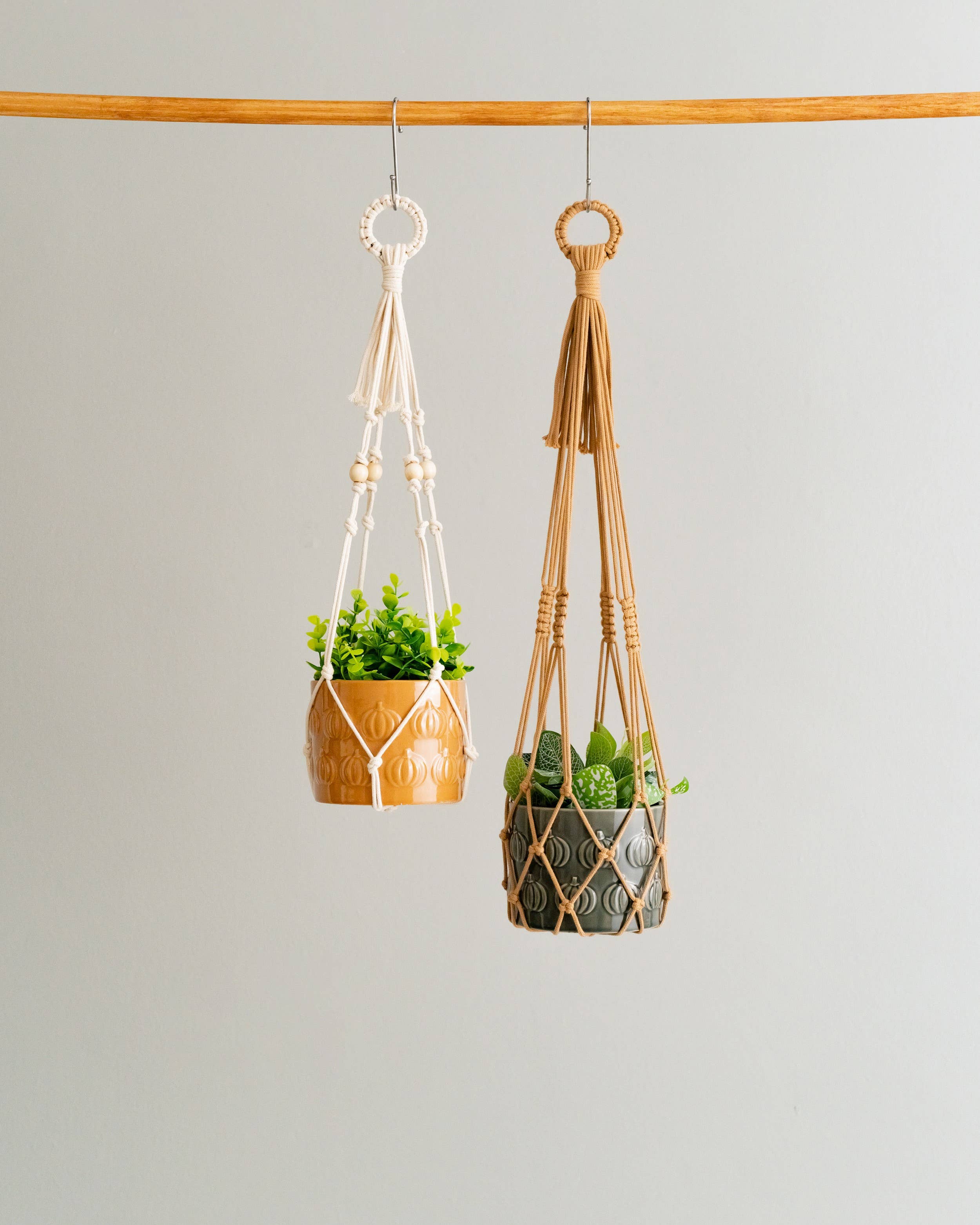 BeanDaikon – Engroshandel Hængende plantekasse – Håndlavet makramé planteophæng I577