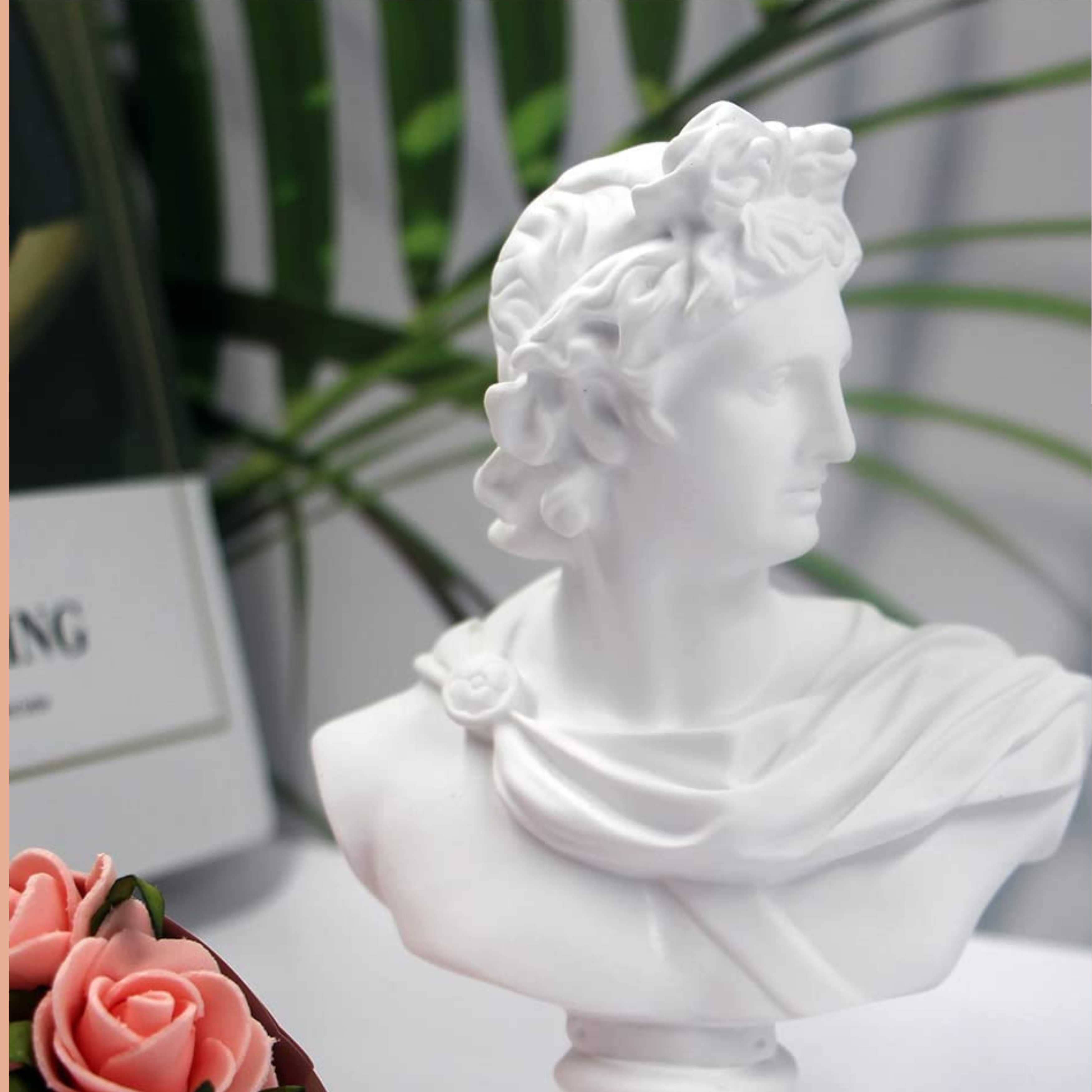 Magnifique Hearts - Wholesale Decorative Figurine - Apollo Miniature Greek Bust 1/12 Size Home Office Decor Gift5