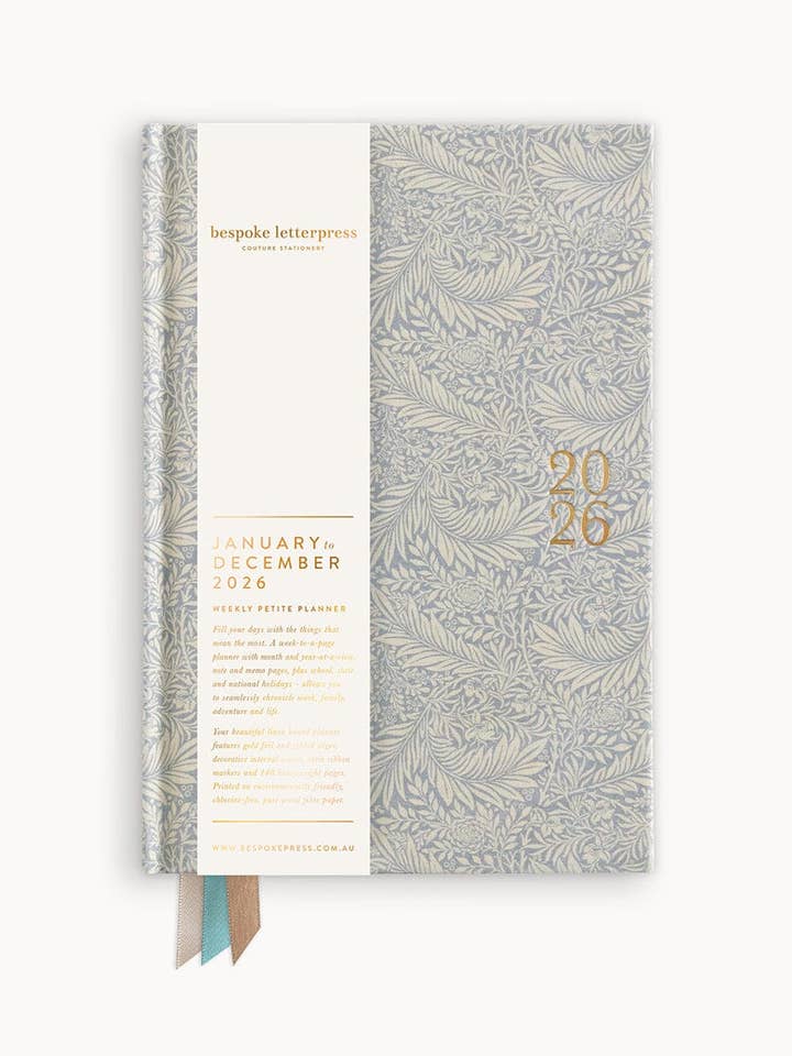 2026 Petite Linen Bound Planner - Dune for wholesale by Bespoke Letterpress