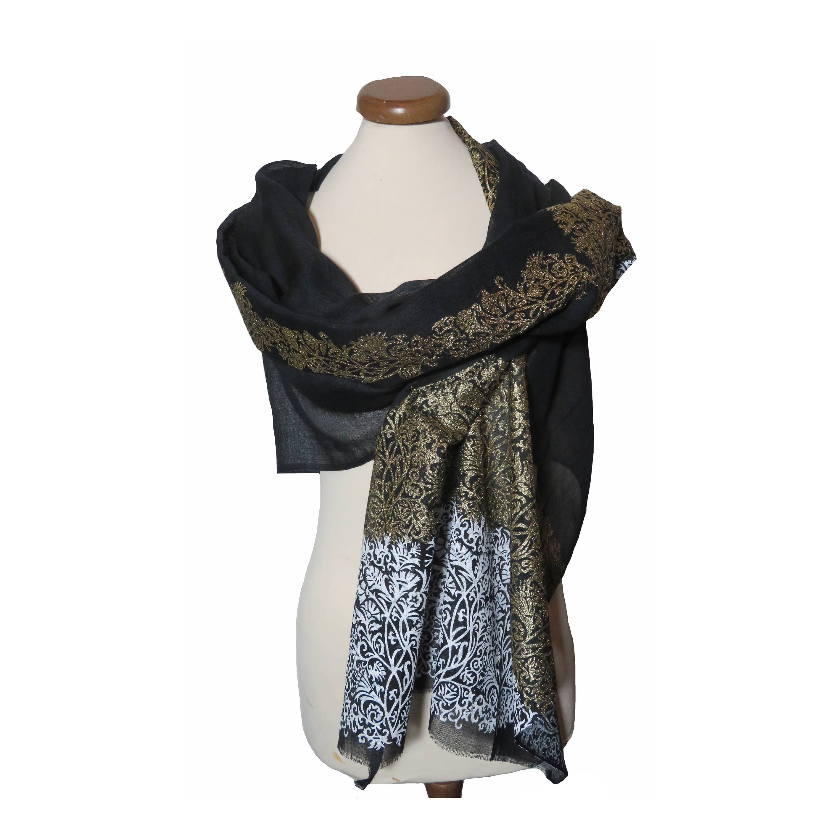 Supplement D'AM - Wholesale Scarf - Women's - Andalusia Stole in Silk Wool Black2