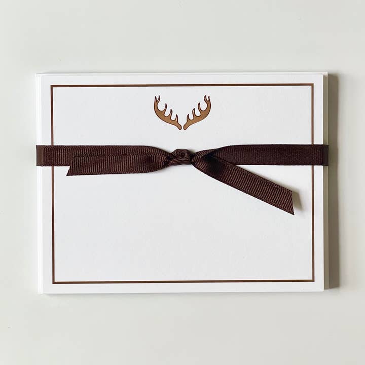 Antler - Flat Note Cards for wholesale by Georgetown Paperie