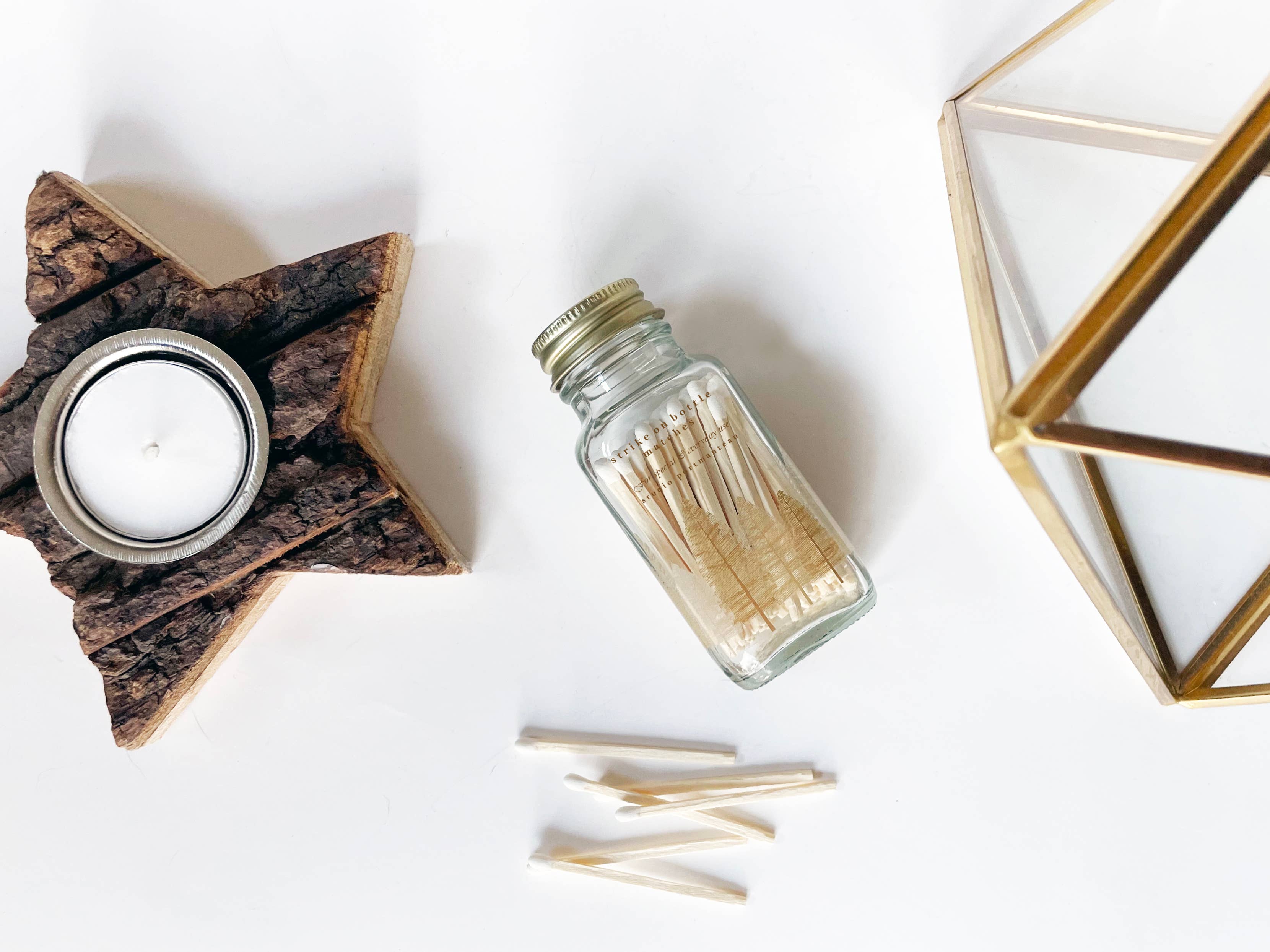 Studio Portmanteau - Wholesale Matches - Variety Pack of Noble Fir Trees 2" White Match Jars3