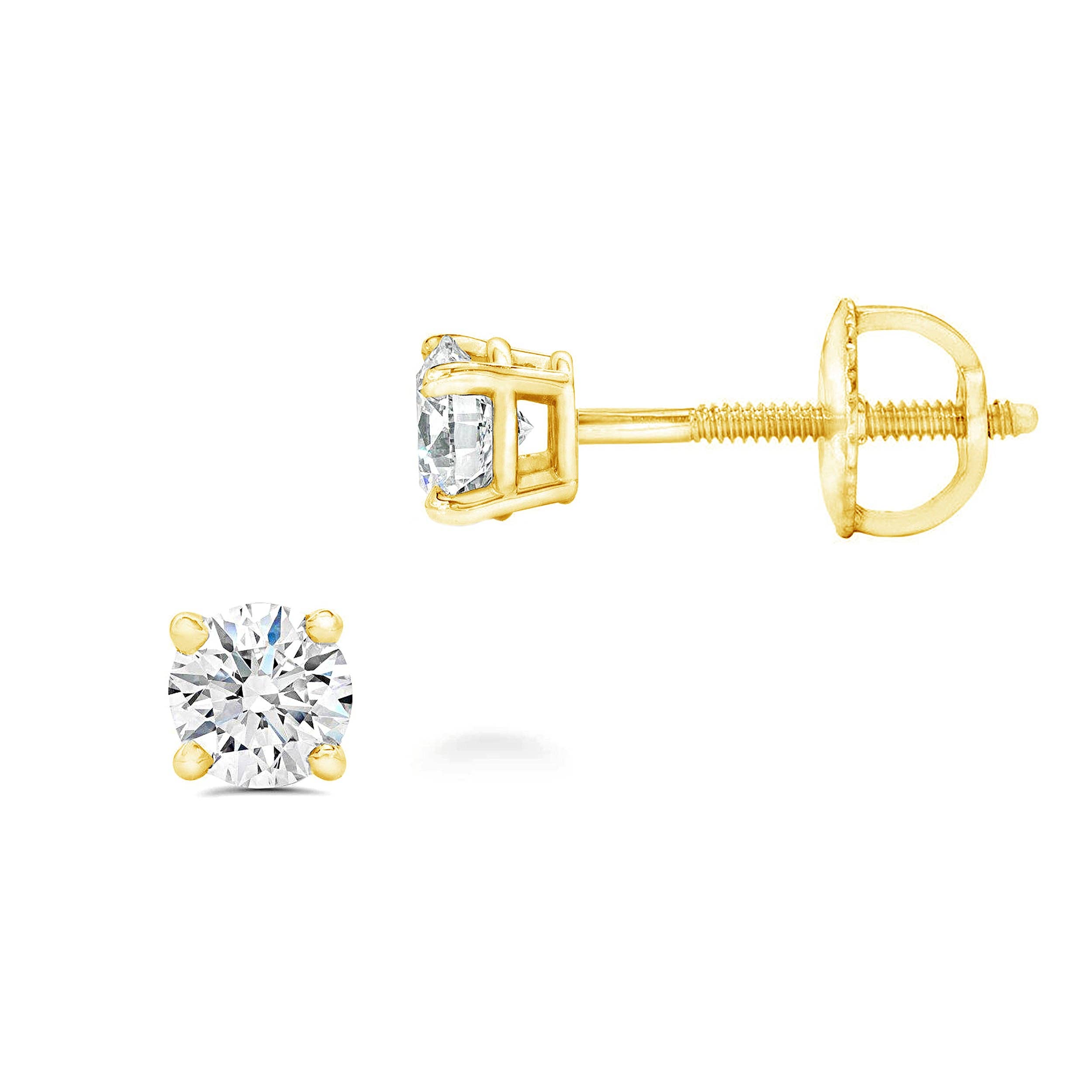 Fifth and Fine - Wholesale Stud/Post Earrings - IGI Certified VS2 Lab Grown Diamond Earrings 14K Gold1
