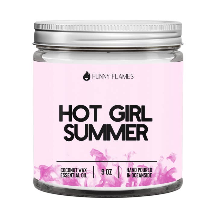 Het flicka sommar -9oz ljus för wholesale av Funny Flames Candle Co - Les Creme
