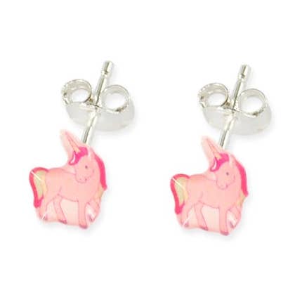 Brincos Unicórnio 925 em Prata por atacado de Ribambelle Bijoux Enfants