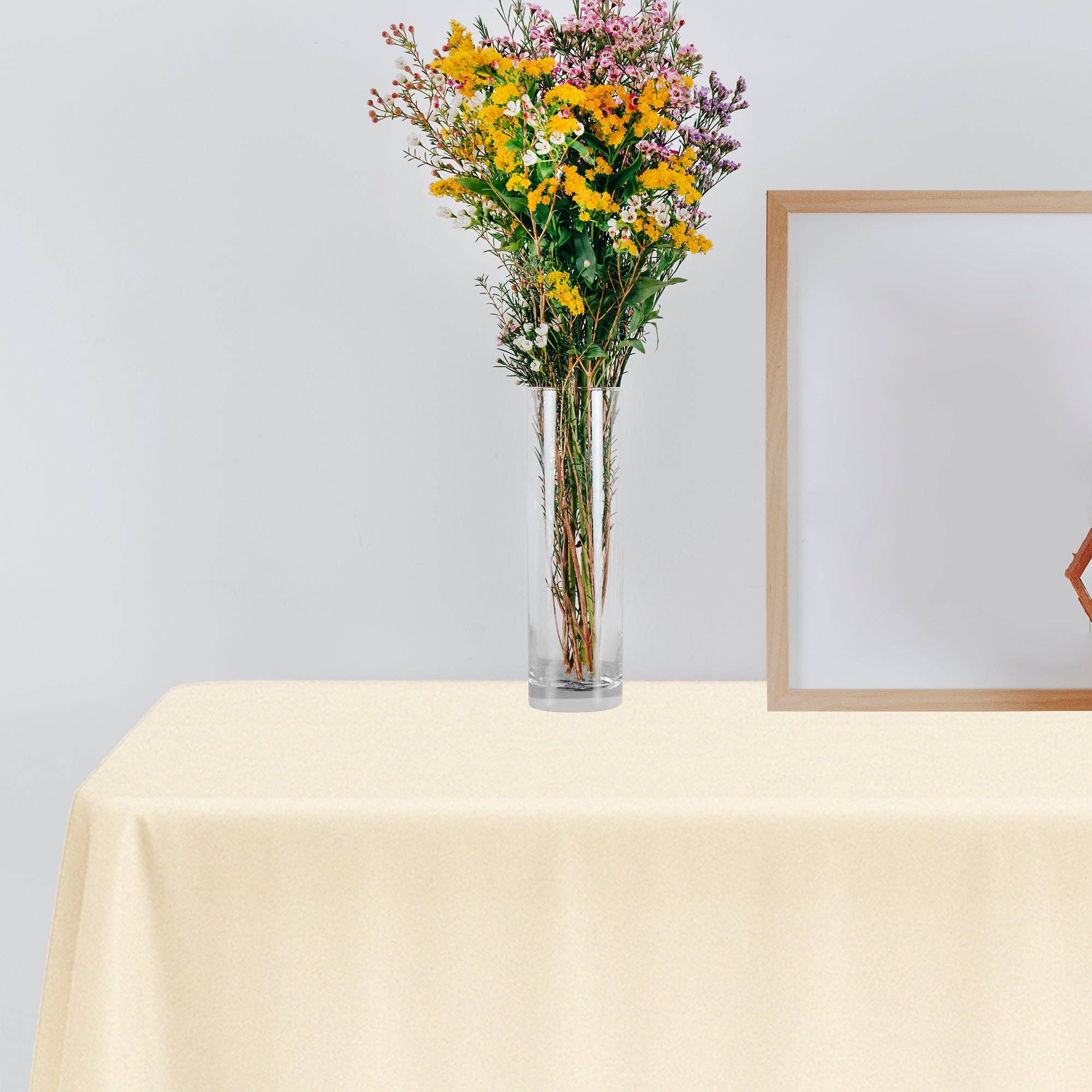 Smarty had a Party - Wholesale Tablecloth - 54" x 108" Ivory Plastic Tablecloths - 96 pcs7