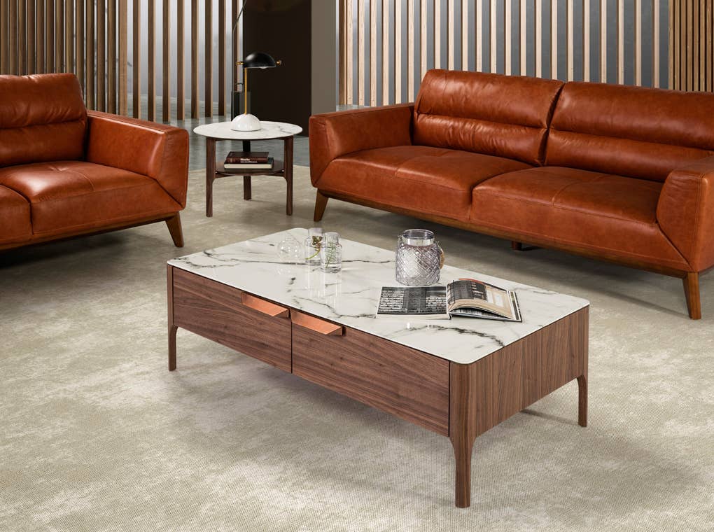 ANGEL CERDA - Wholesale Coffee Table - Coffee table with walnut veneered wood structure.22