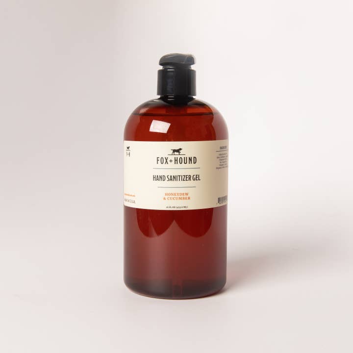 Fox + Hound - Venta al por mayor Desinfectante de manos - Gel desinfectante para manos, 16 oz, miel y pepino