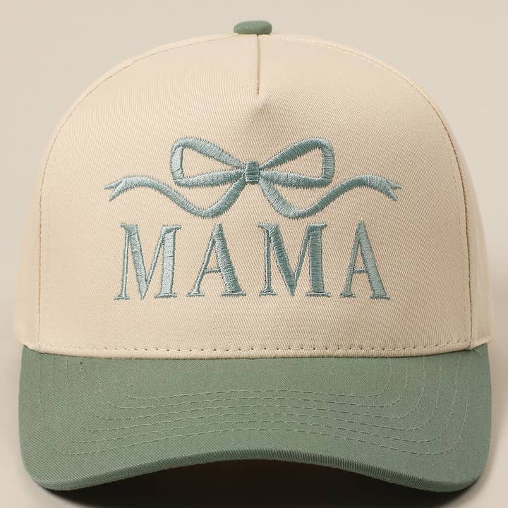 Fashion City - Wholesale Trucker Hat - Women's - MAMA Ribbon Embroidered Two-Tone Trucker Hat25