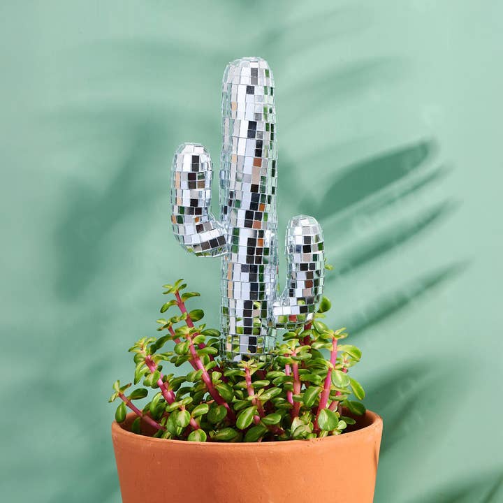 Disco Cactus - Mirror Disco Ball Decorative Plant Stakes for wholesale by Paloverde Botanicals