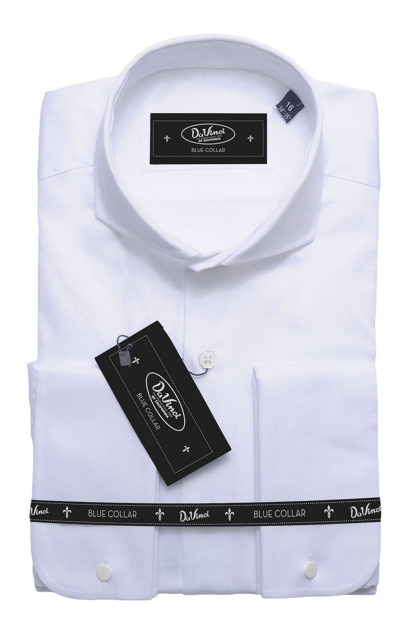 Virgoan Wish LLC - Wholesale Button Down Shirt - Men's - Da Vinci Blue Collar | Cutaway Collar shirt11