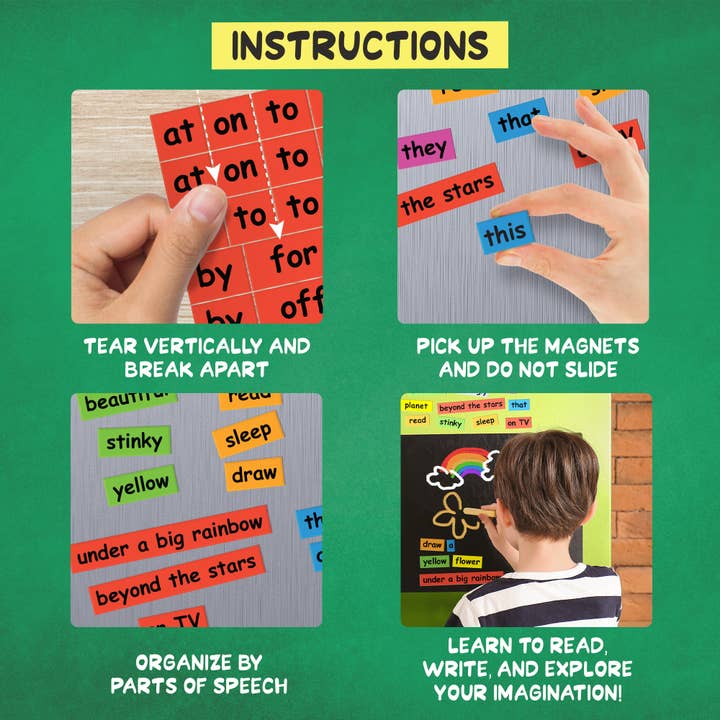 Upgraded Us - Wholesale Magnet - Kids & Baby - Poetry Tiles Kids Word Play Kit - 632 Word Magnets for Kids5