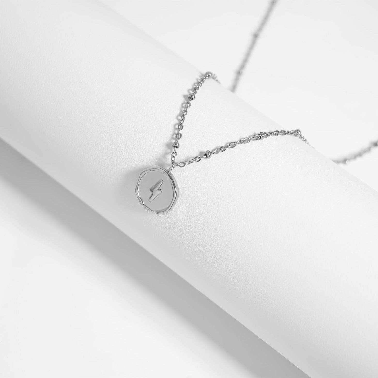 WJW - Wholesale Individual Charm/Pendant - 18K Gold PVD Stainless Steel Lightning Bolt Pendant5