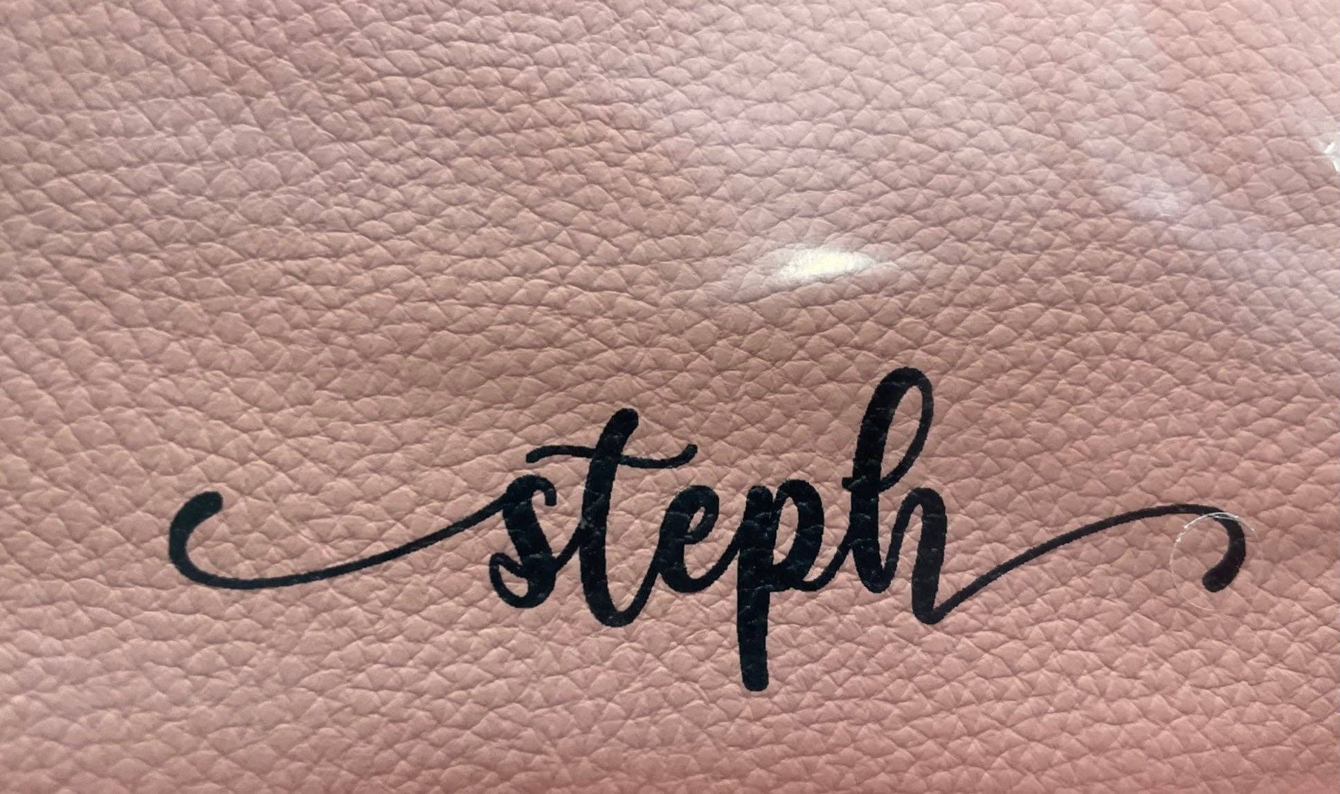 The Classy Cloth WS - Wholesale Make-up/cosmetic bag - Pebble Leather Cosmetic Bag - Monogrammed22