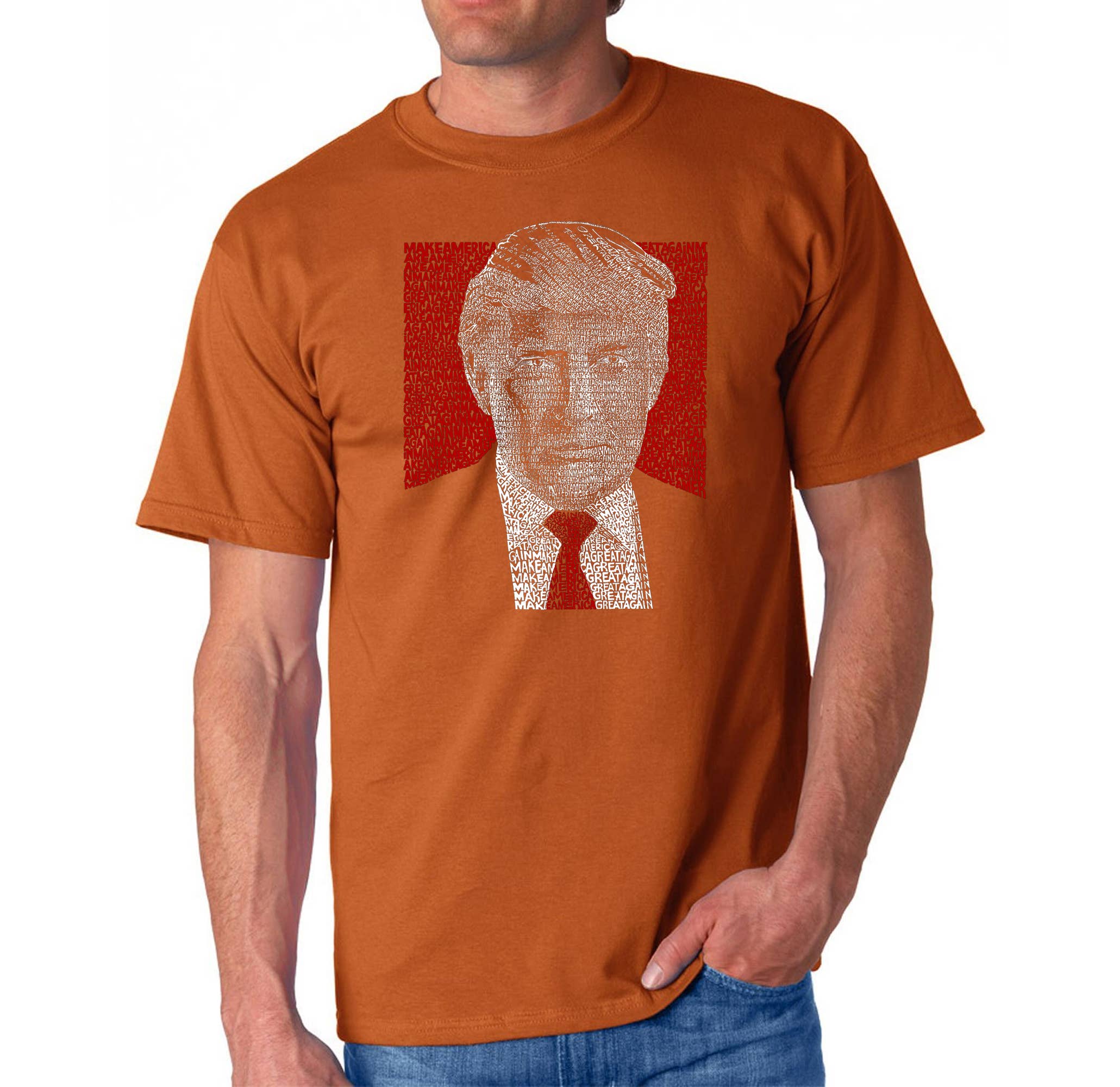 LA Pop Art - Wholesale Screen Printed T-Shirt - Men's - LA Pop Art Men's Word Art T-shirt - TRUMP 20166