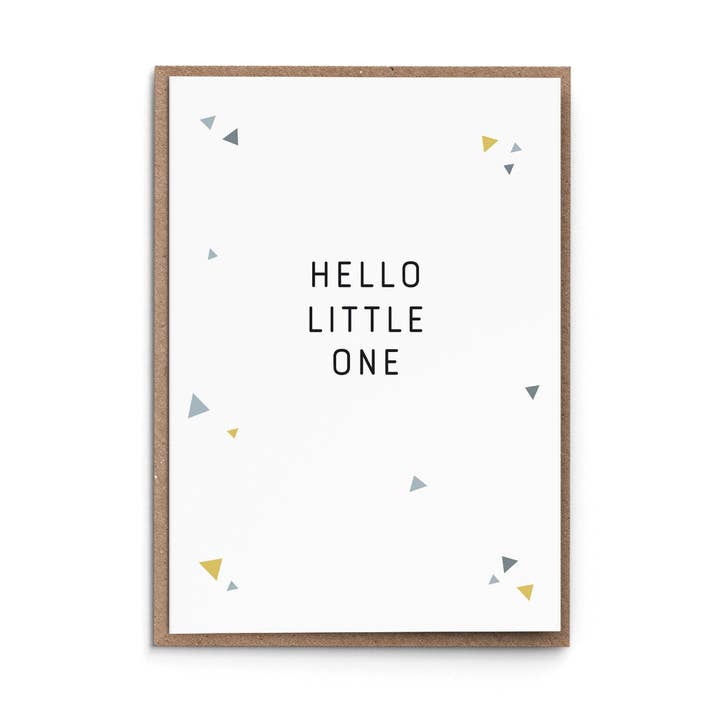 Greeting Card "Hello little One" - Grey for wholesale by sonst noch was?