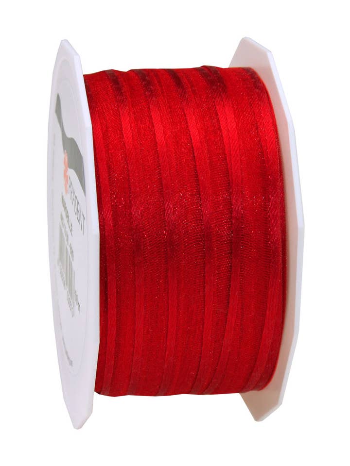 Marseille organza 50 m rulle 10 mm rød for engroshandel hos C.E. PATTBERG GmbH & Co. KG