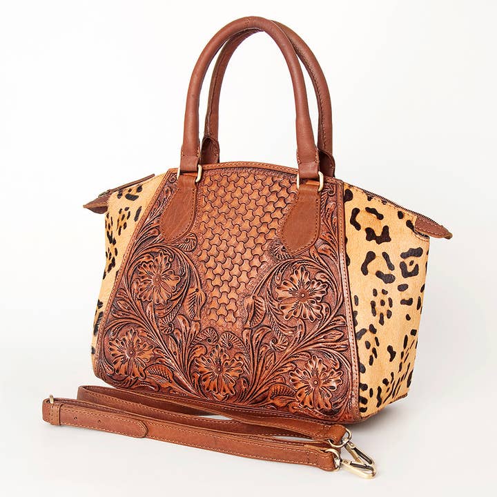 LS Western - Wholesale Tote Bag - Women's - ADBGI182A Tote Hair On Genuine Western Leather Women Bag