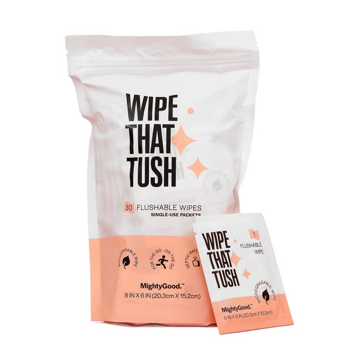 Wipe That Tush On-The-Go Flushable Wet Wipes - 30 Count and other Purchase Wholesale wipe case. Free Returns & Net 60 Terms on Faire trending on Faire.