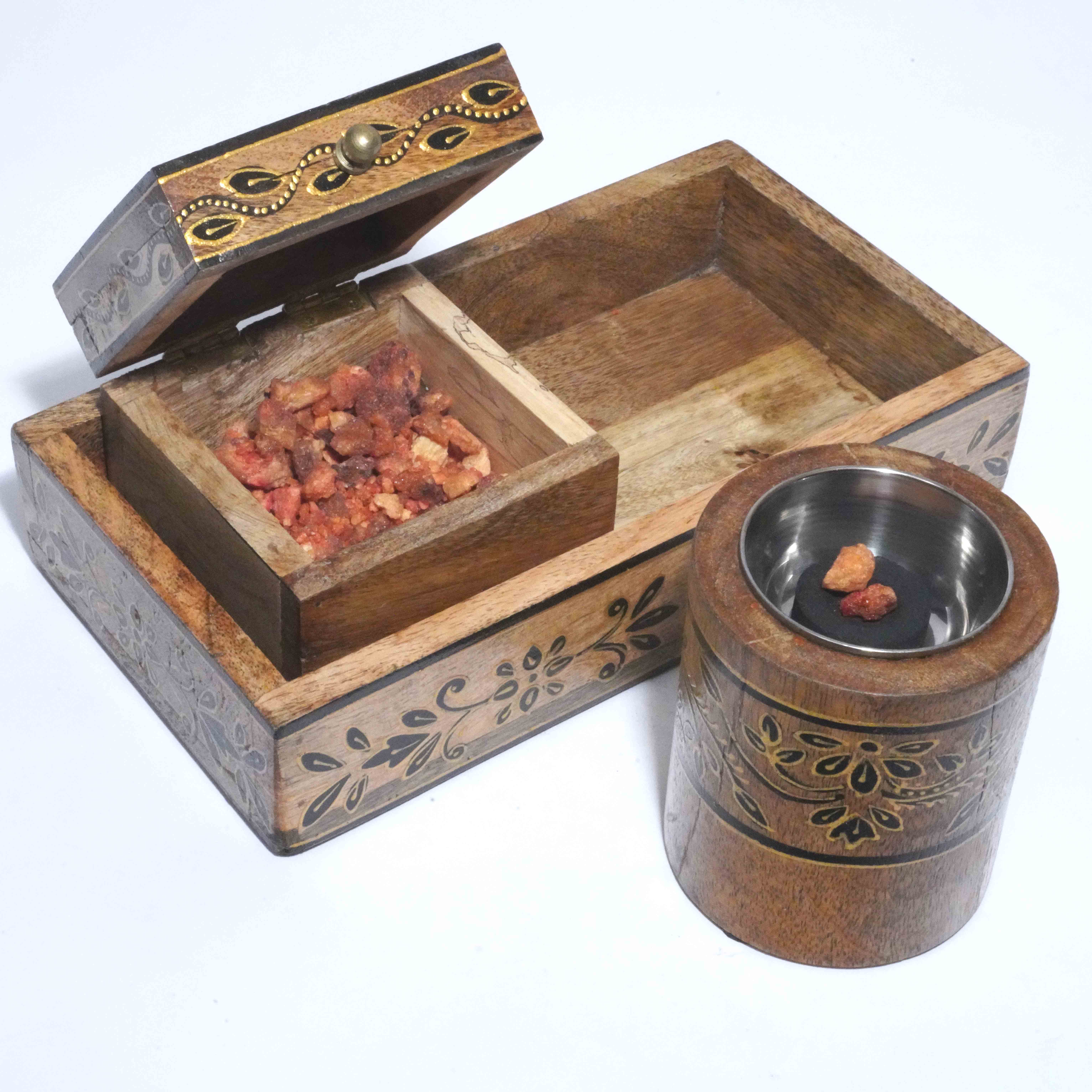 R. Expo/Song of India - Wholesale Incense Holder - Resin Burner with box and tray gift set1