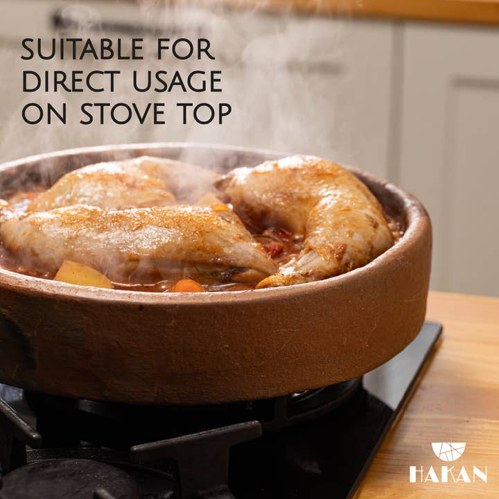 Hakan - Wholesale Cooking Pot - Hakan Efes Clay Pan for Cooking, Unglazed Pot, No Lid