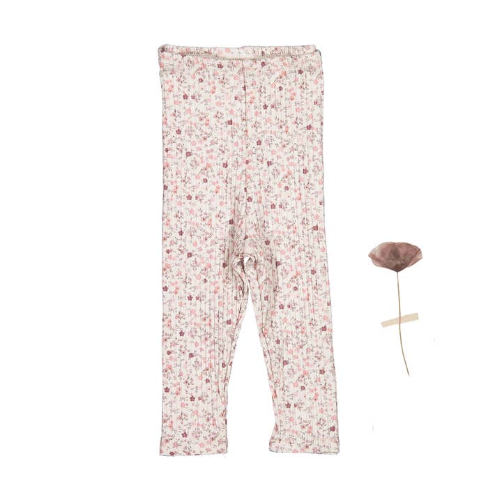 The Printed Legging - Dusty Mauve Floral for wholesale by Lovely Littles