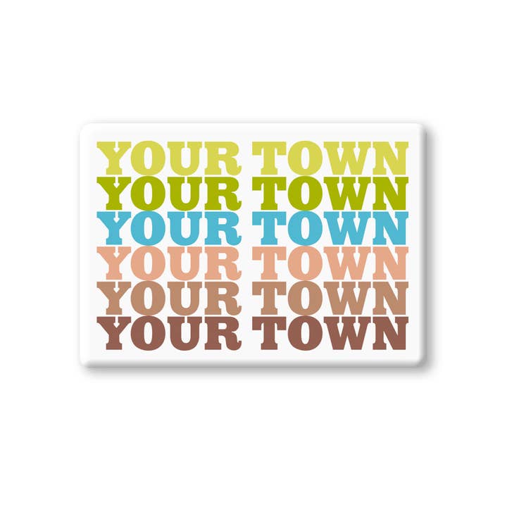 Rock Scissor Paper - Wholesale Magnet - Personalized City Ceramic Magnet - Supergraphics Repeat