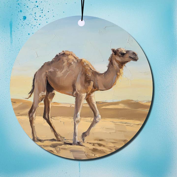 Kamel - bilhängande dekoration 70 mm för wholesale av frostedgrey