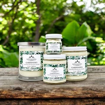 Candele di soia artigianali del giardiniere per la vendita all'ingrosso da parte di White Mountain Candle